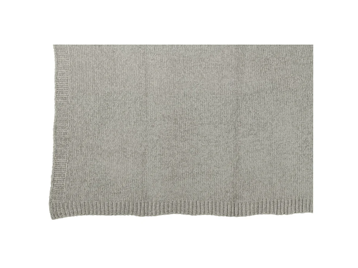 Plaid Uni Chenille "Bradly" 130x170cm Gris