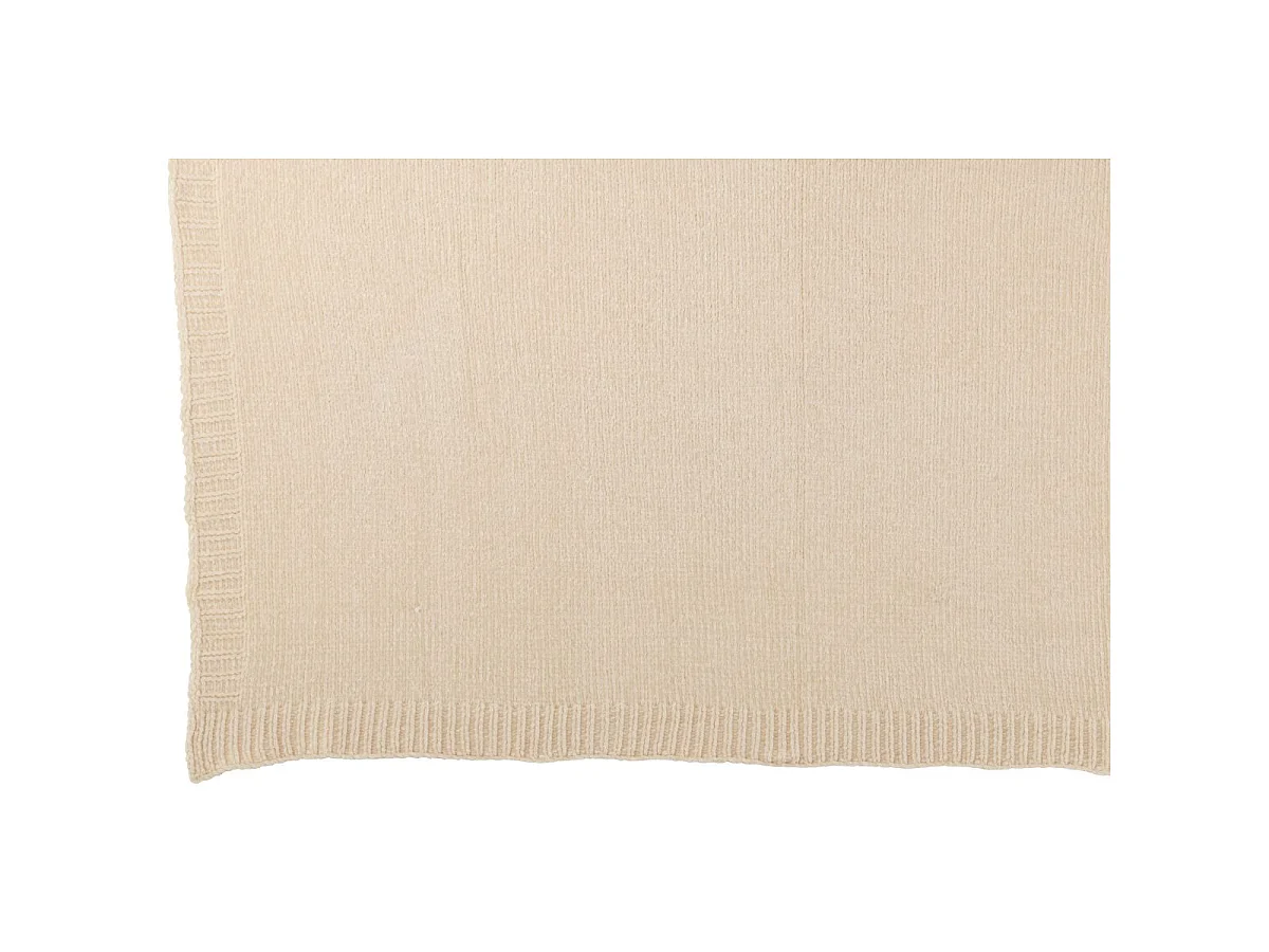 Plaid Uni Chenille "Bradly" 130x170cm Écru