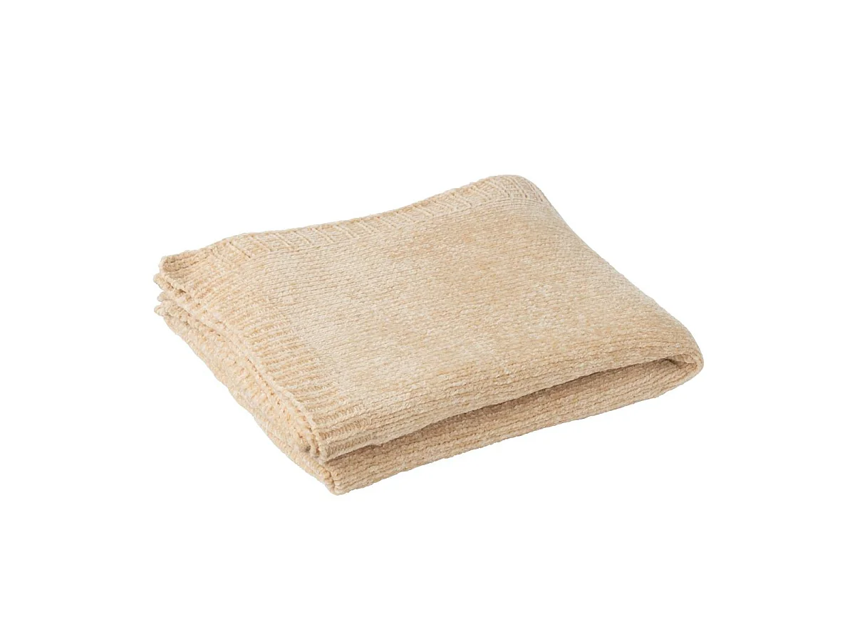 Plaid Uni Chenille "Bradly" 130x170cm Beige