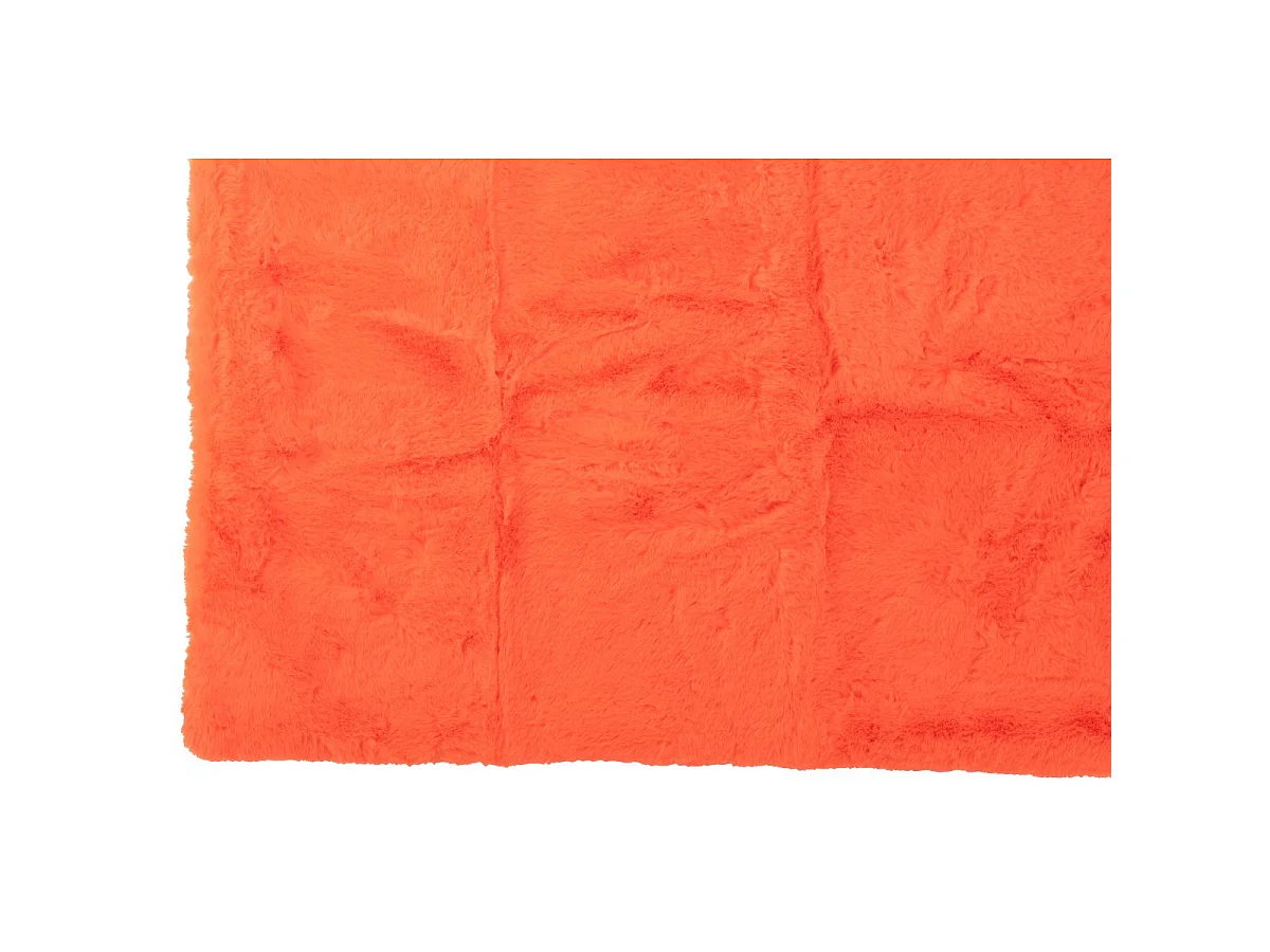 Plaid Imitation Fourrure "Cutie" 130x180cm Rouge Fluo