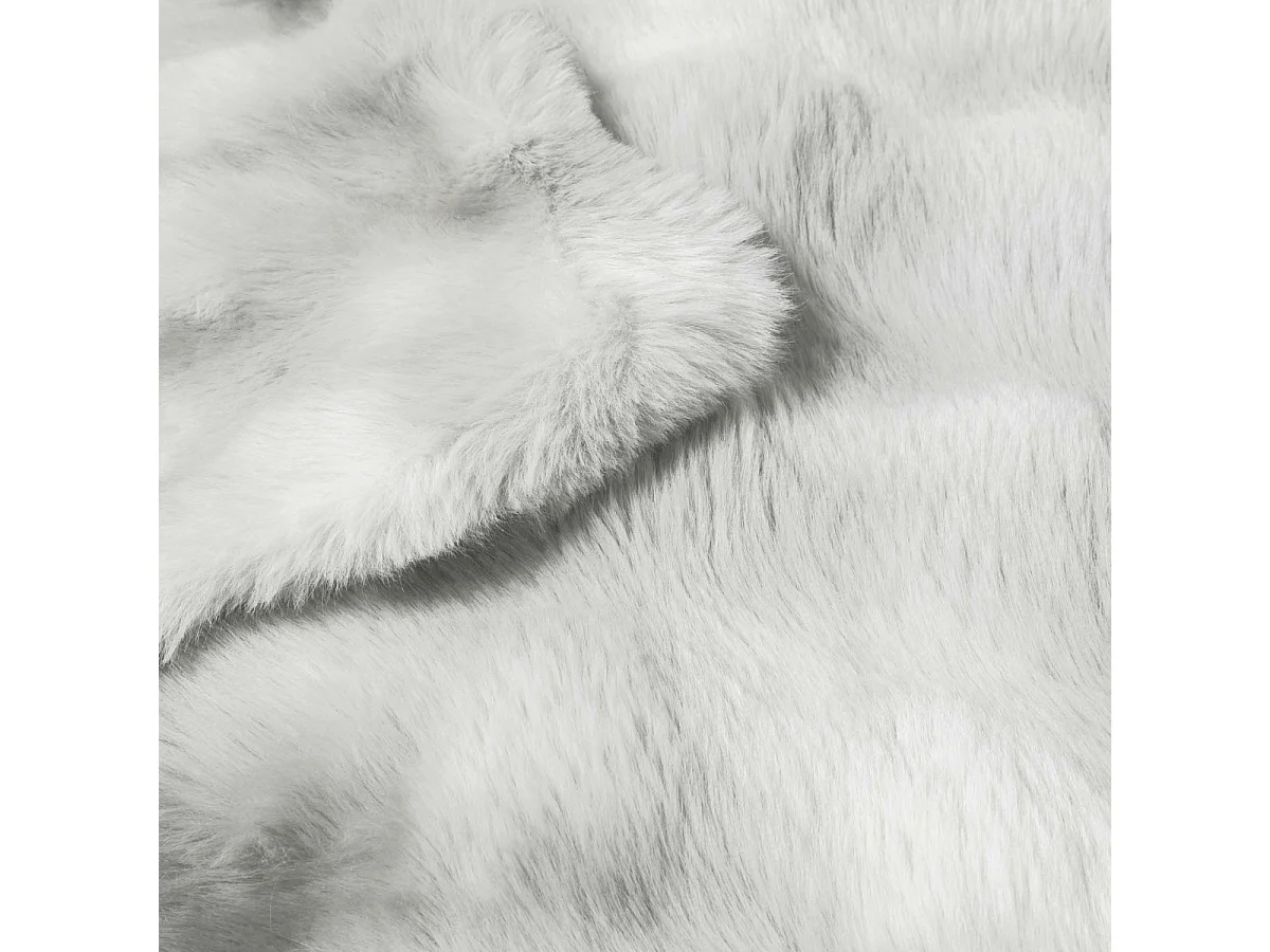 Plaid Imitation Fourrure "Mounty" 180x220cm Gris