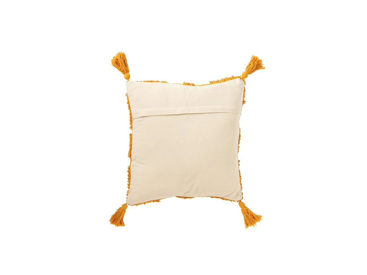Coussin Déco Tufté "Efren" 50x50cm Ocre