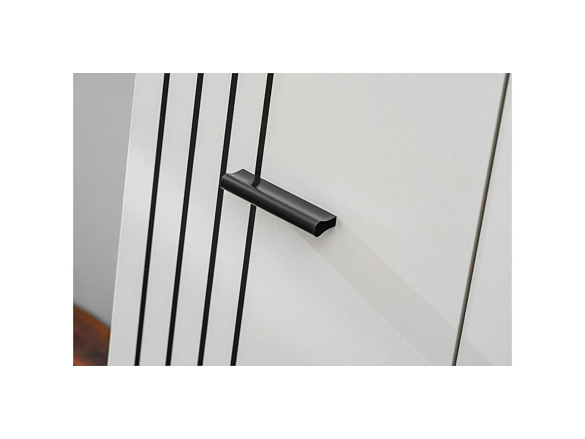 Colonne de Rangement "Hugo" 203cm Gris & Noir