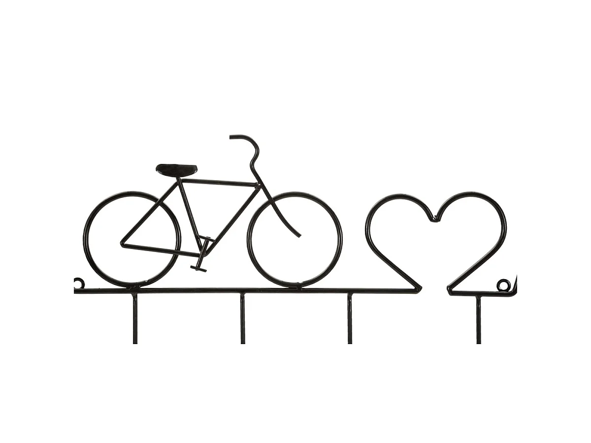 Patère Murale en Métal "Bicycle" 59cm Noir