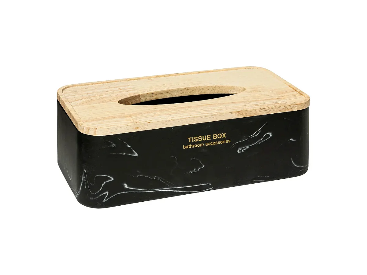 Boîte à Mouchoirs Déco "Léa" 25cm Noir