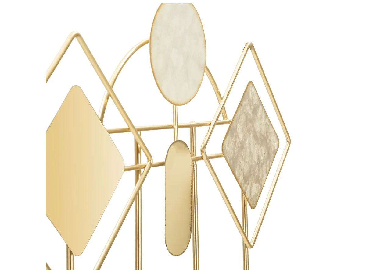 Patère Murale en Métal "Monday" 66cm Beige & Or