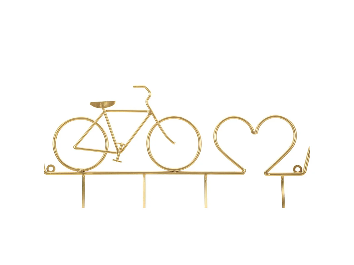 Patère Murale en Métal "Bicycle" 59cm Or