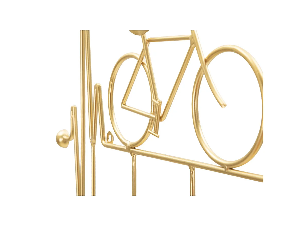 Patère Murale en Métal "Bicycle" 59cm Or