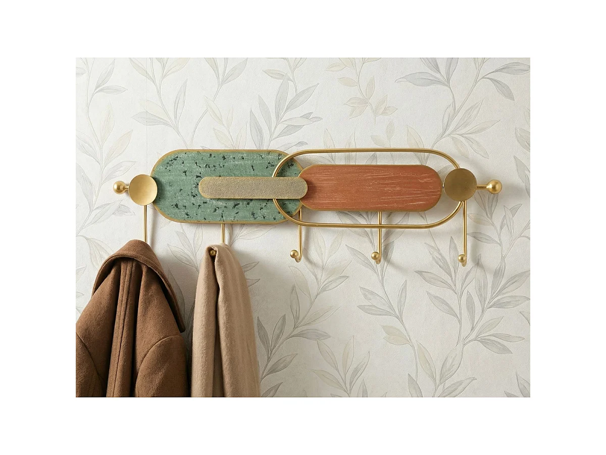 Patère Murale en Métal "Apollo" 56cm Multicolore