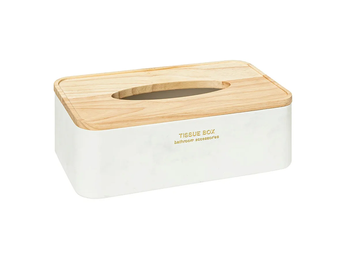 Boîte à Mouchoirs Déco "Léa" 25cm Blanc