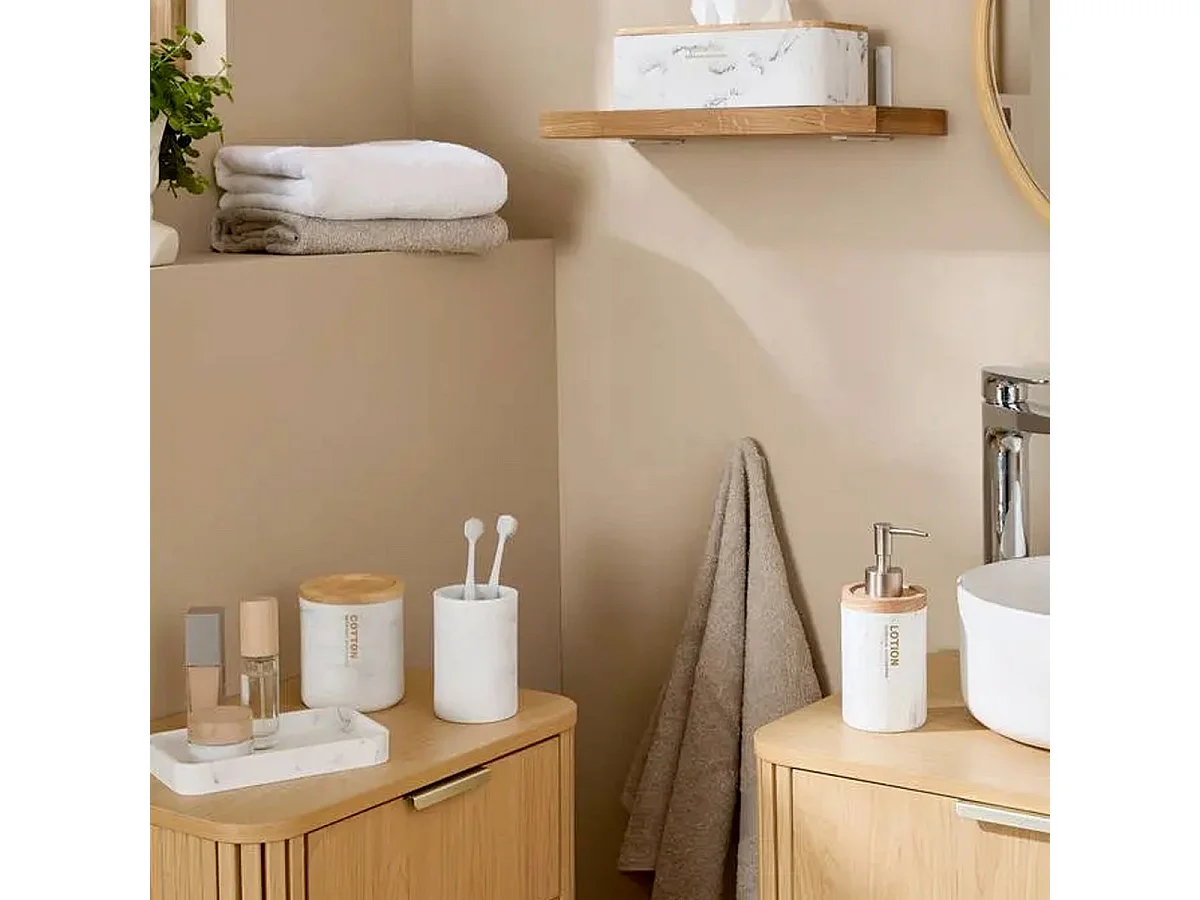 Boîte à Mouchoirs Déco "Léa" 25cm Blanc
