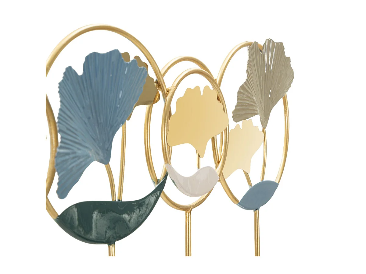 Patère Murale en Métal "Polly" 60cm Vert & Or