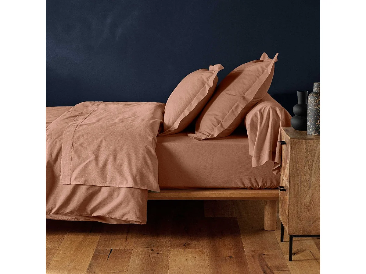 Drap Housse "Lina" 140x190cm Rose Blush