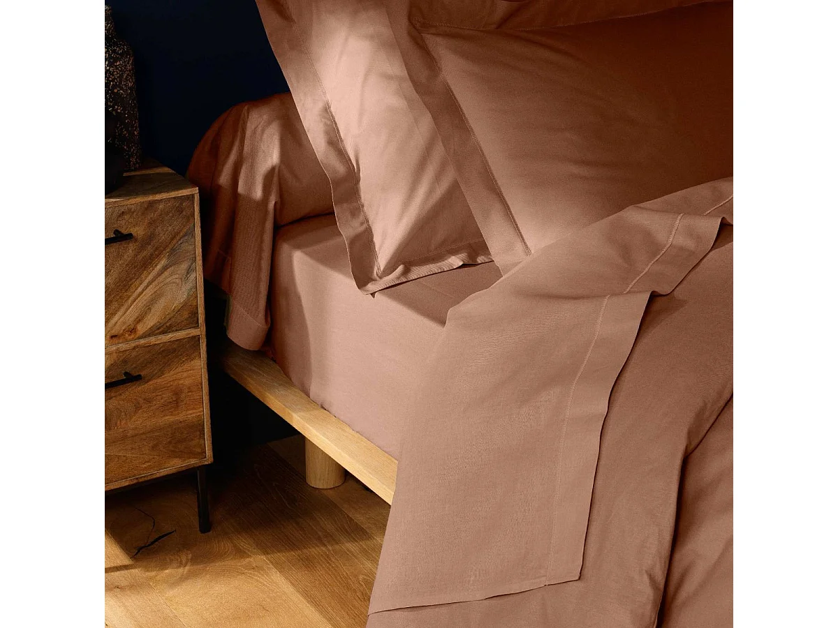 Drap Housse "Lina" 140x190cm Rose Blush
