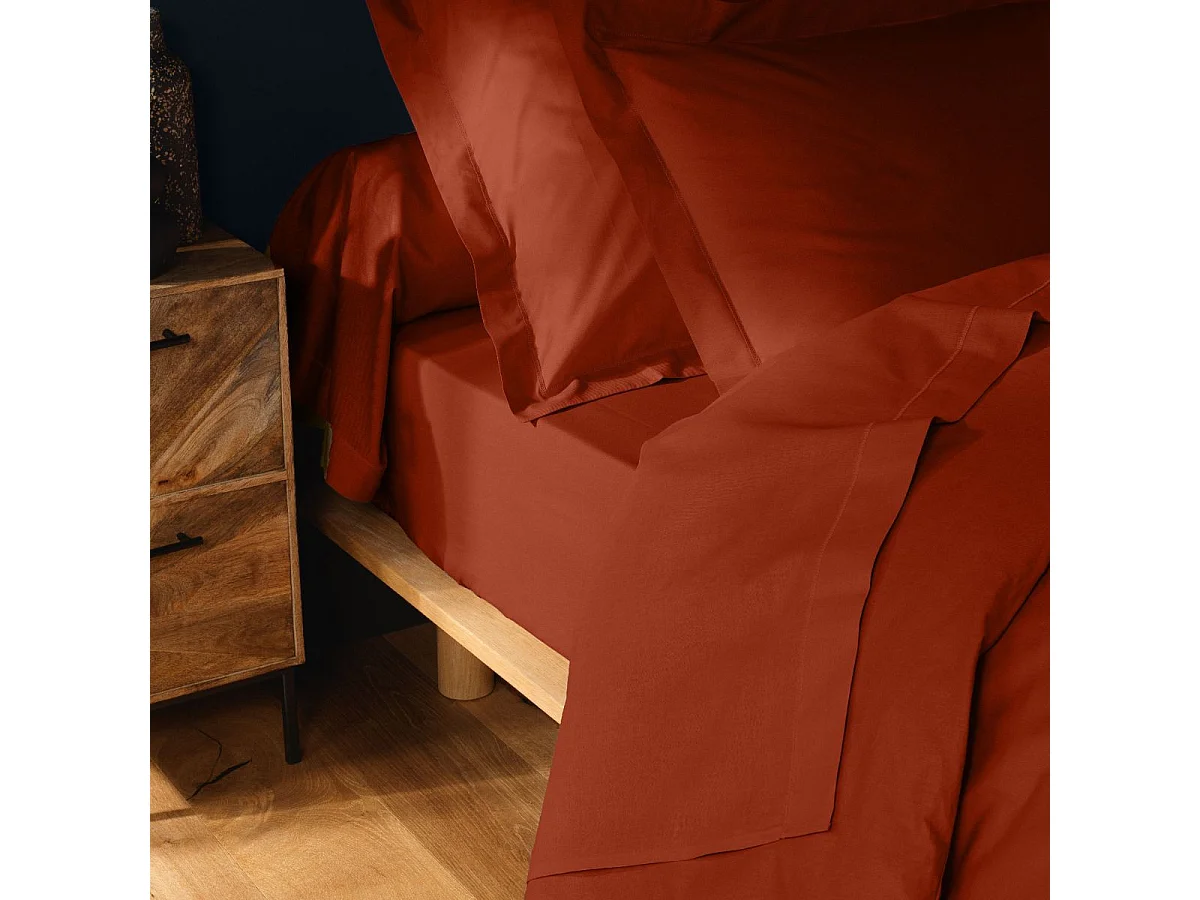 Drap Plat "Lina" 180x290cm Terracotta