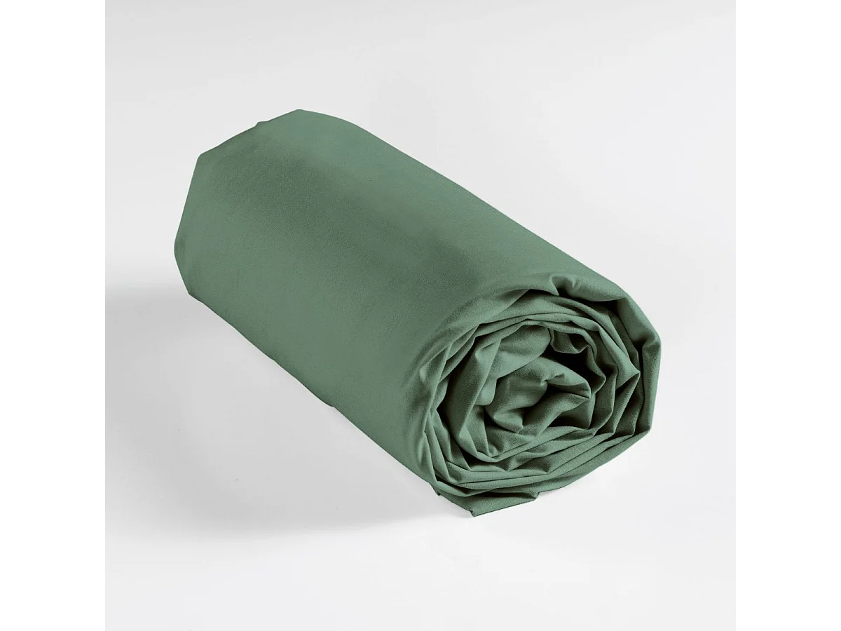 Drap Housse "Lina" 180x200cm Vert Cèdre