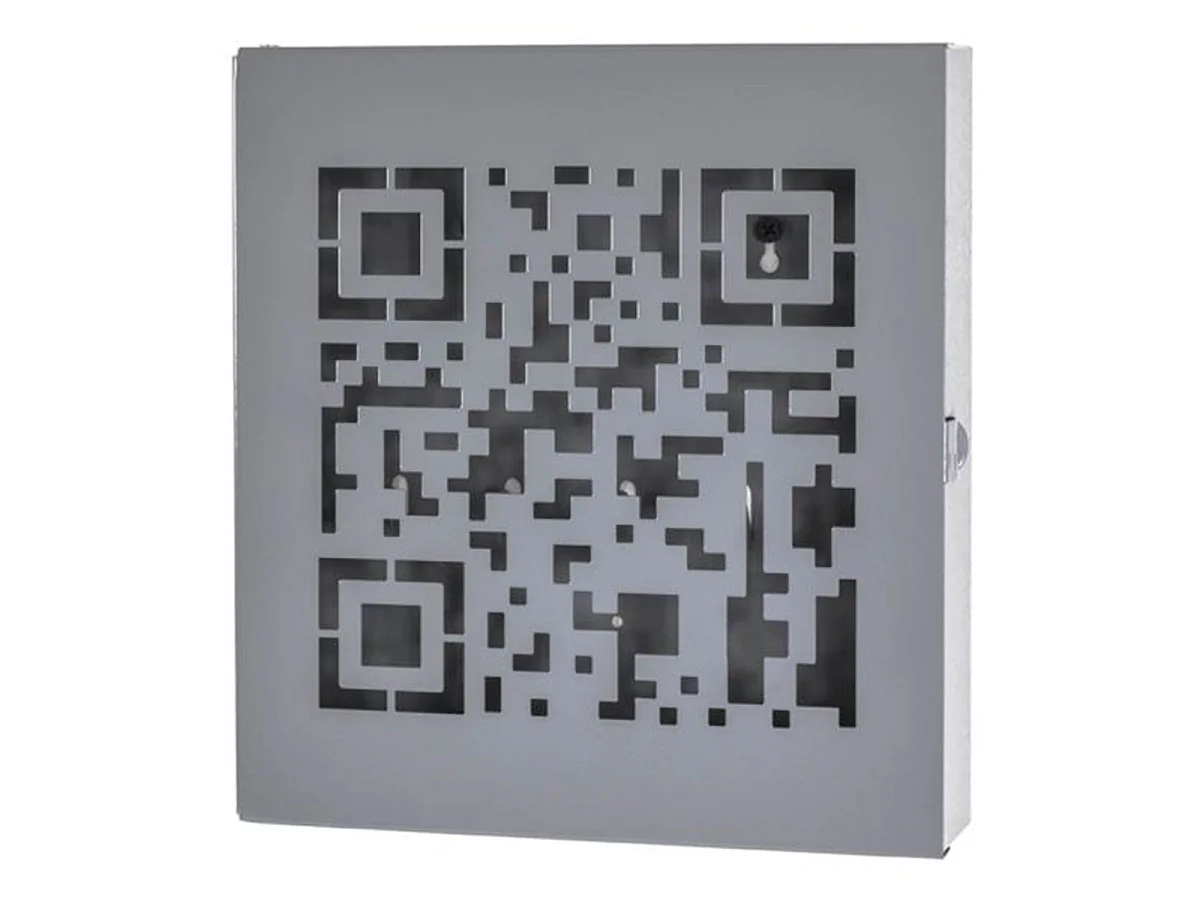 Boîte à Clés Métal "QR Code" 24cm Gris