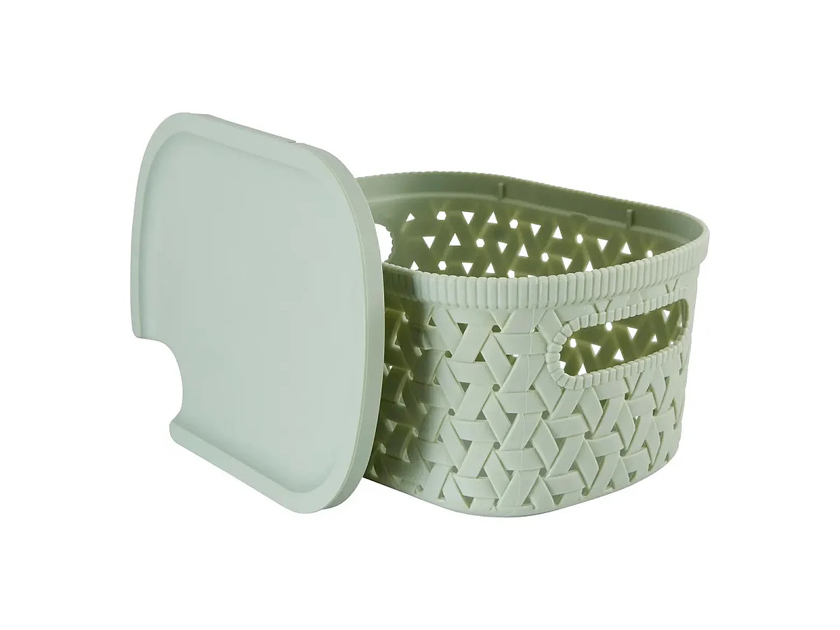 Boîte de Rangement Tressée "Tressy" 2,3L Vert Sauge