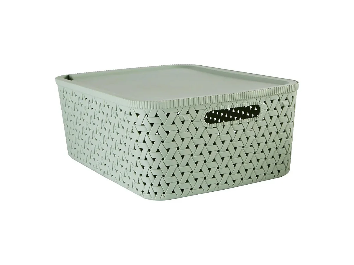 Boîte de Rangement Tressée "Tressy" 15L Vert Sauge