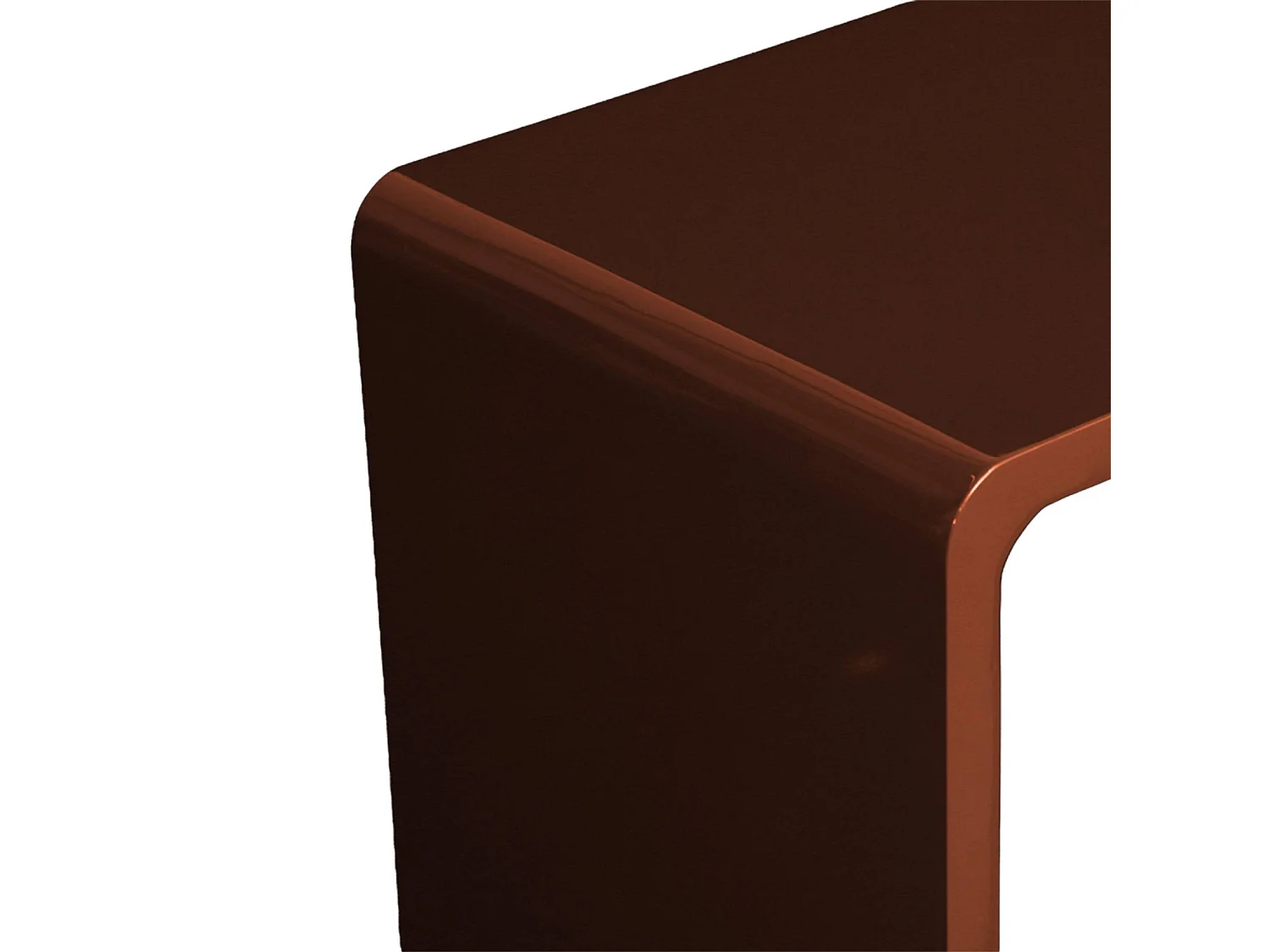 Lot de 2 tables gigognes finition glossy bordeaux - Nola