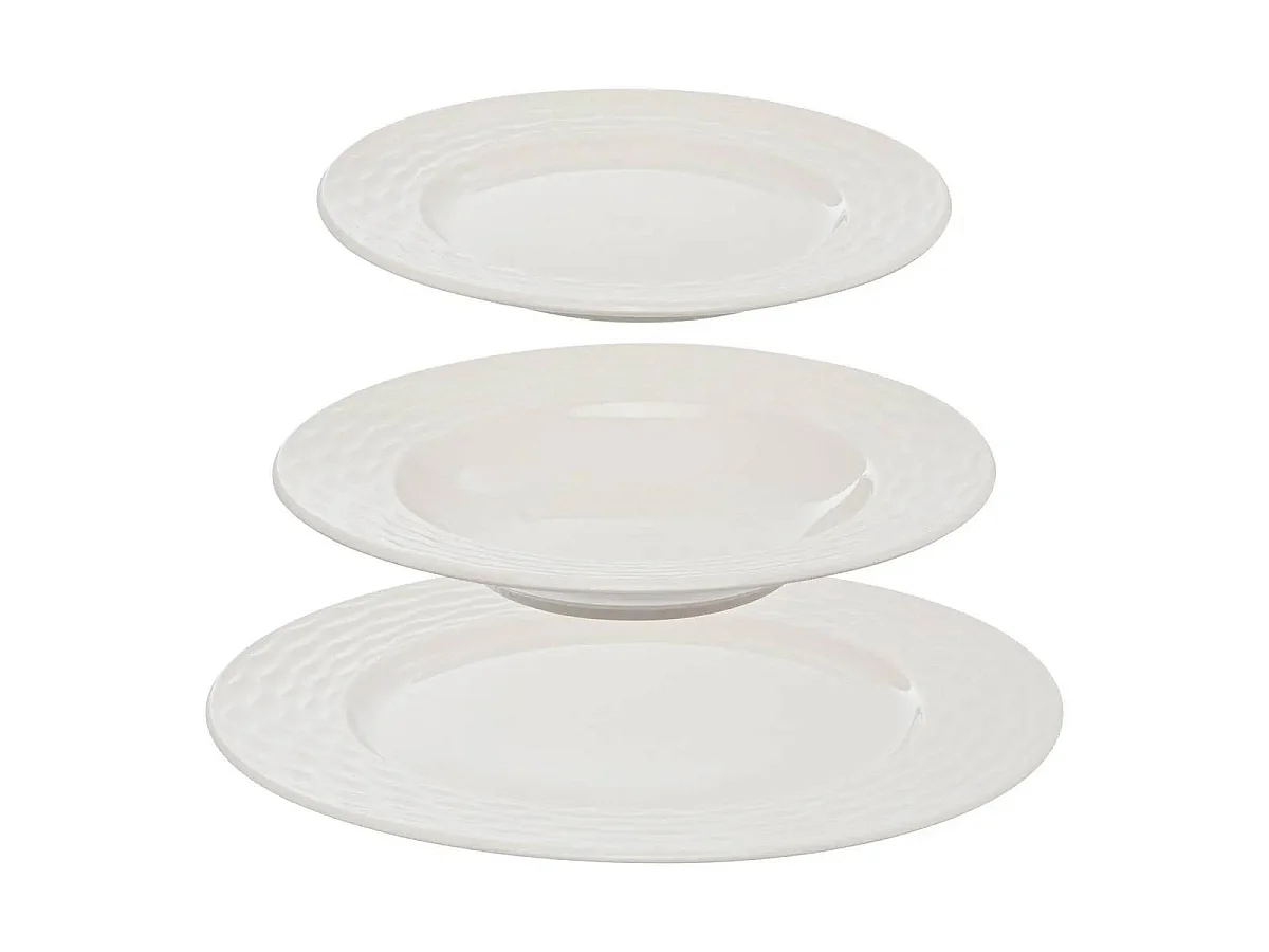 Service de Table 12 Pièces "Paloma" 27cm Blanc