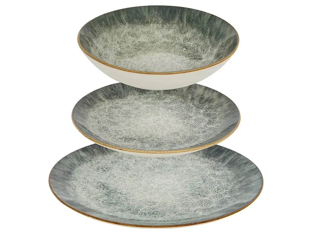 Service de Table 12 Pièces "Juliette" 26cm Vert