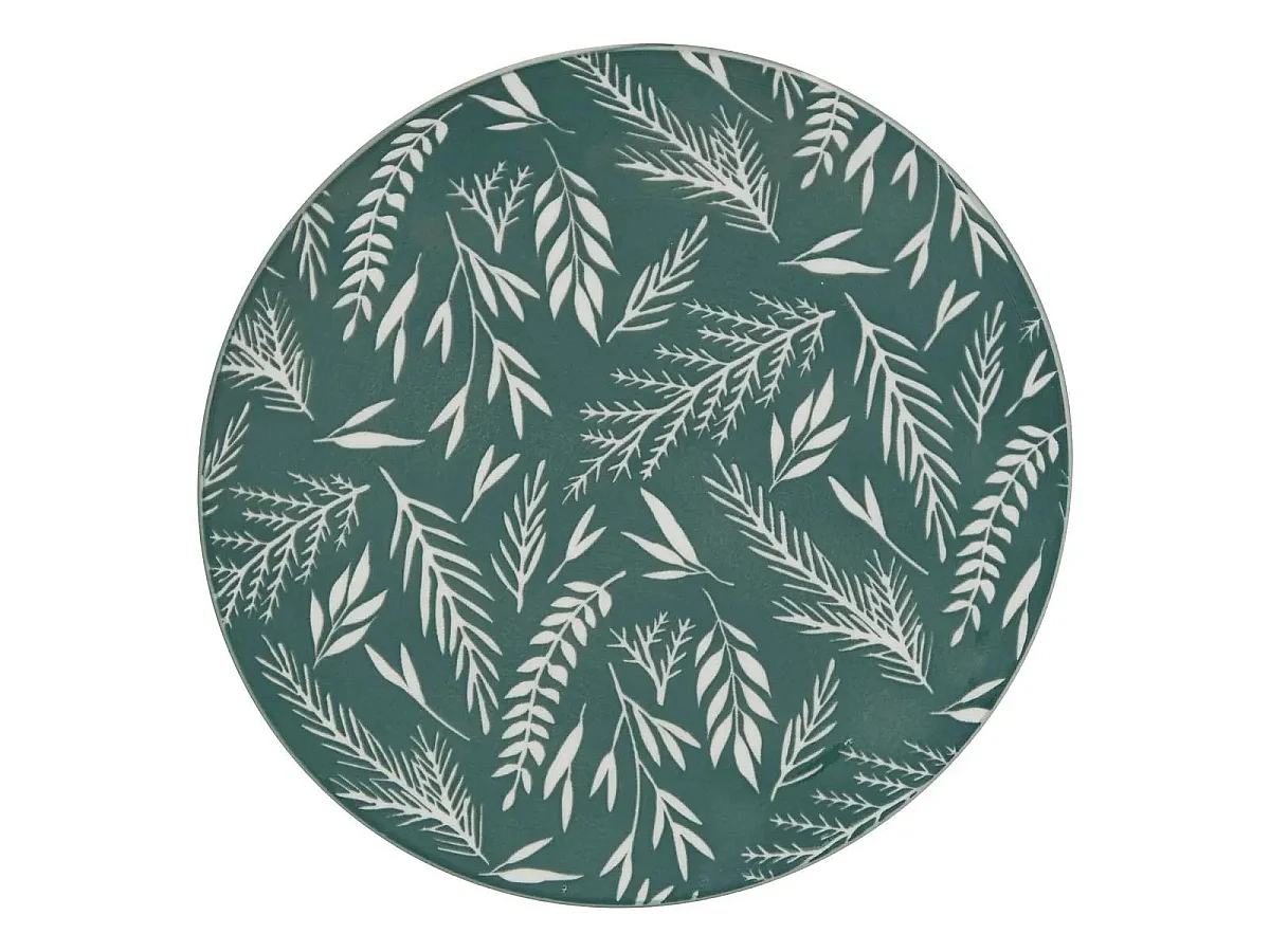 Service de Table 12 Pièces "Agathe" 26cm Vert