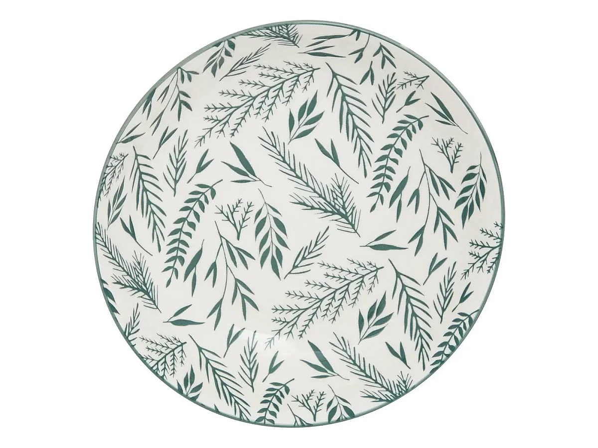 Service de Table 12 Pièces "Agathe" 26cm Vert
