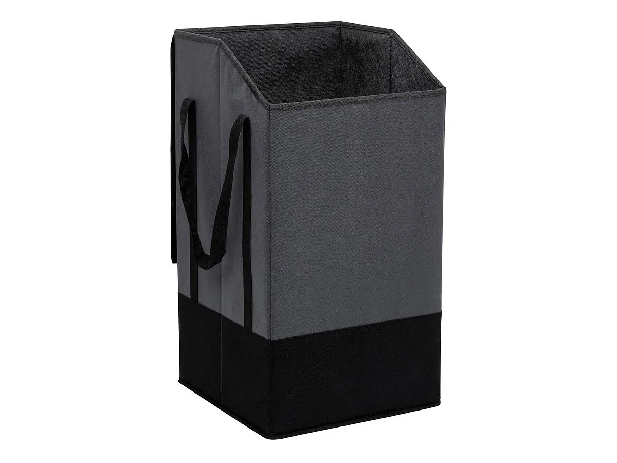 Panier à Linge en Tissu "Bicolore" 45L Gris