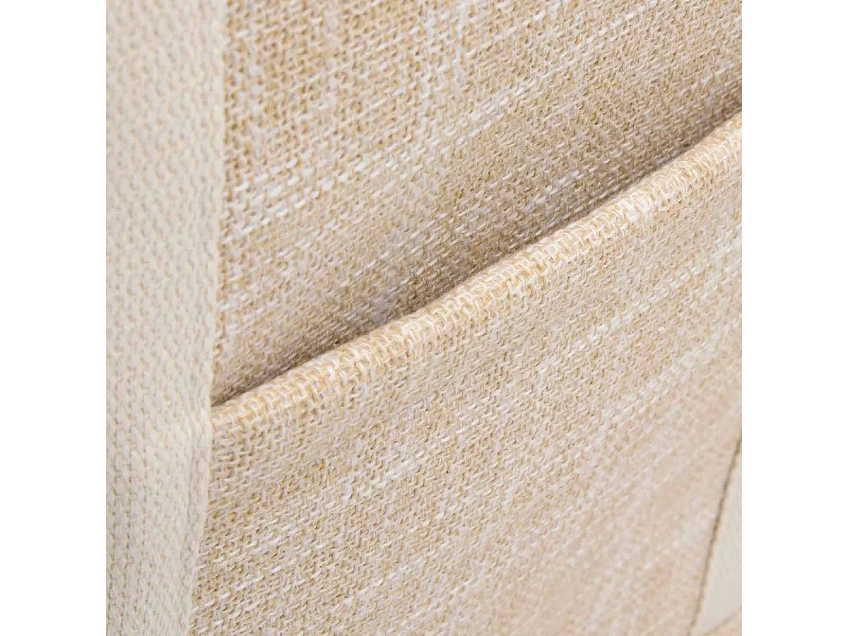 Panier à Linge en Tissu "Bouton Aimanté" 70L Beige