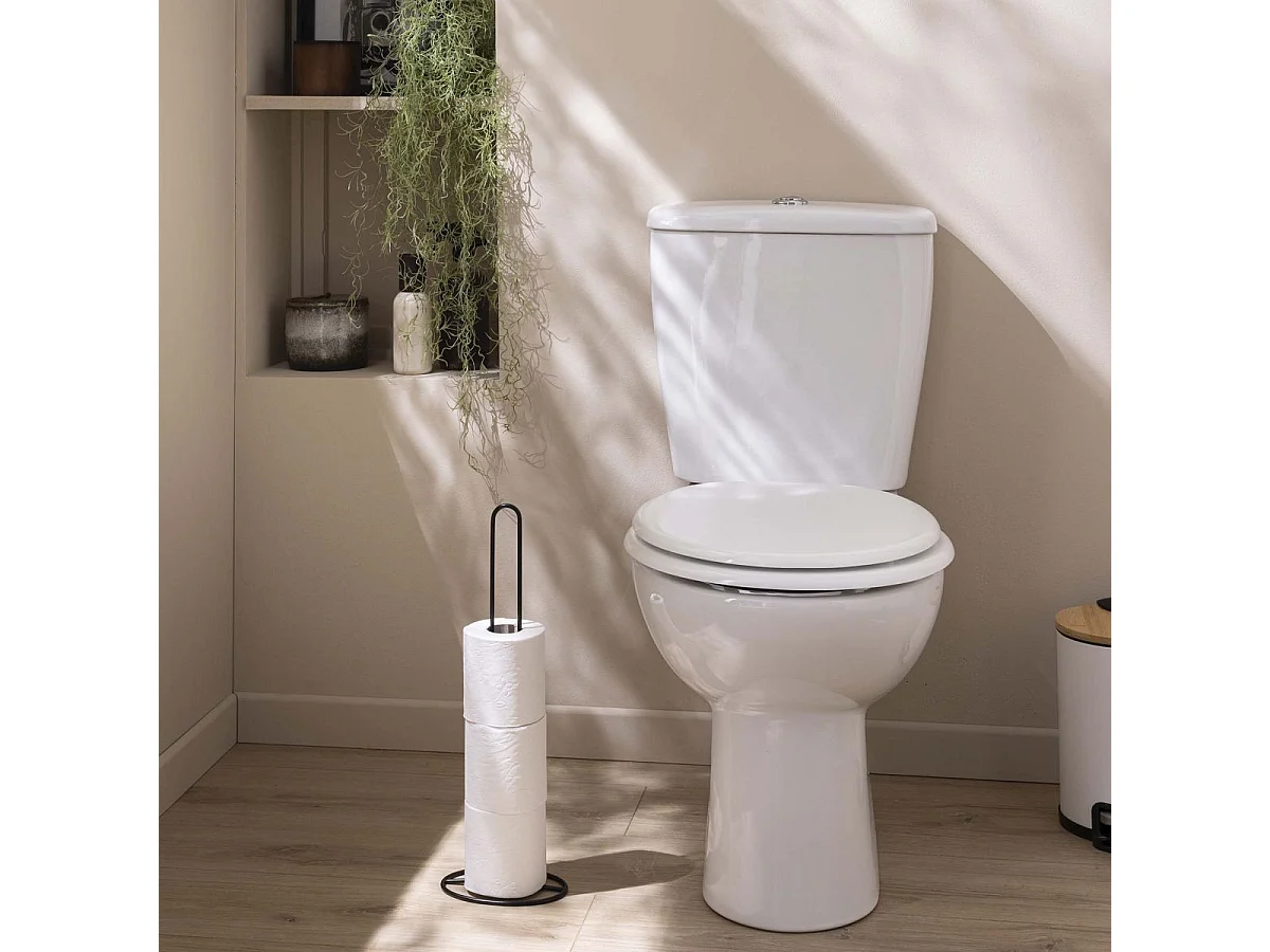 Réserve Papier WC Design "Filano" 43cm Noir