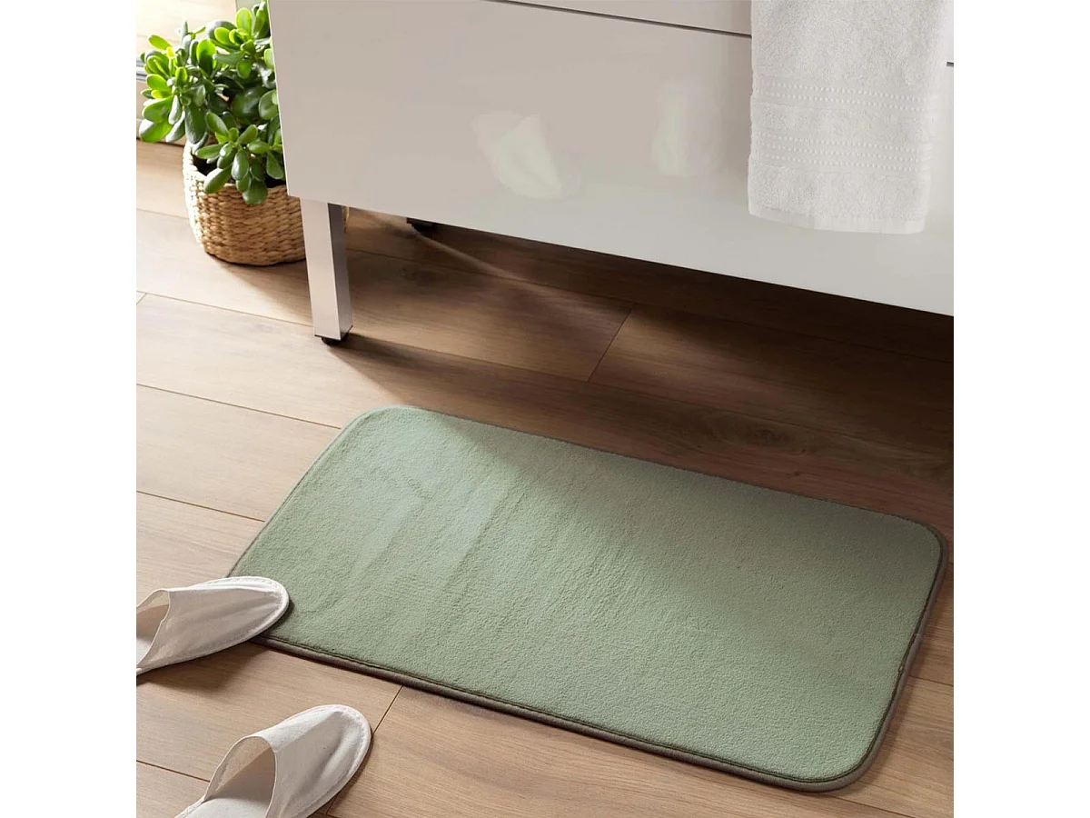 Tapis de Bain Uni "Vitamine" 45x75cm Sauge