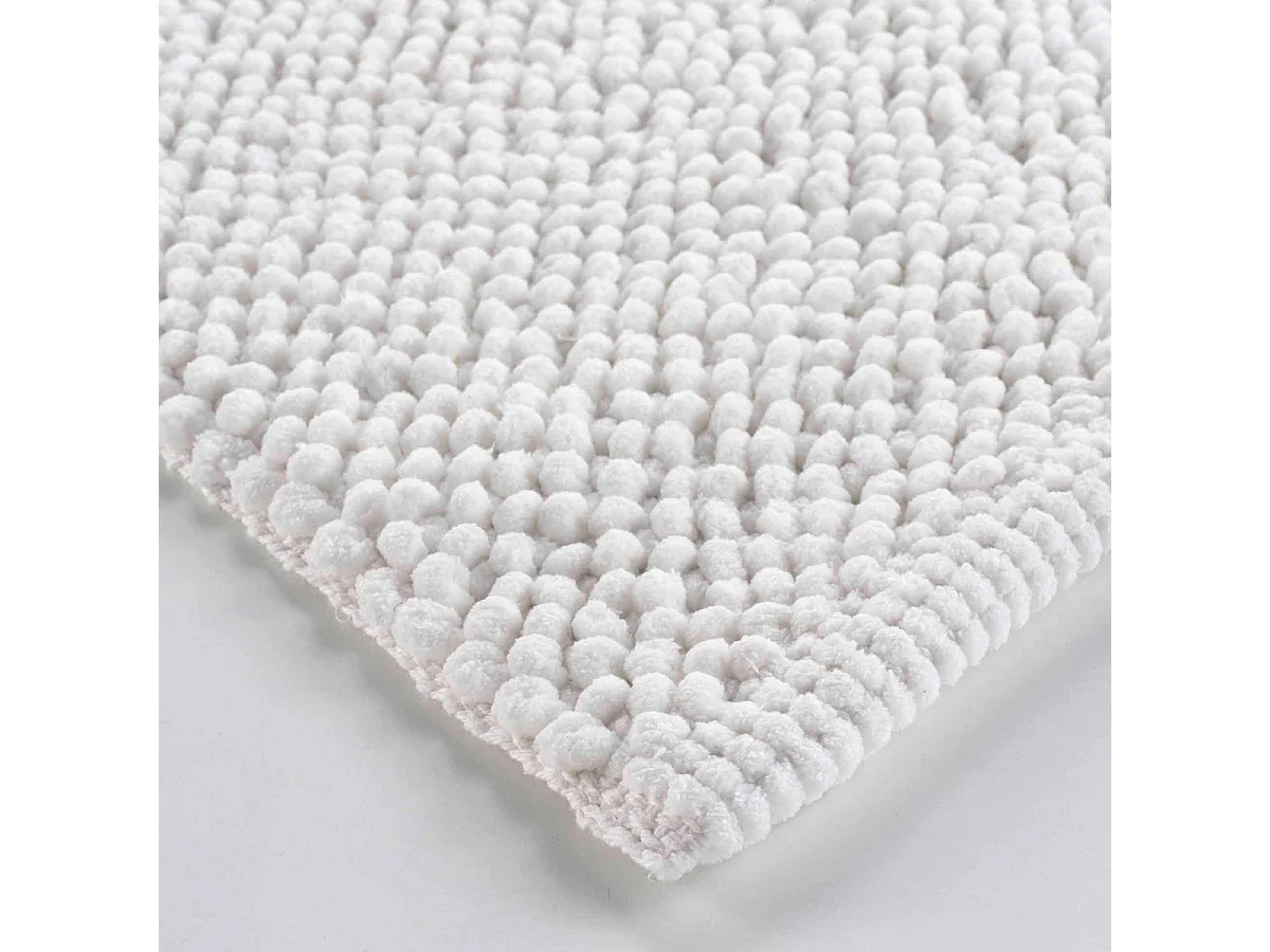Tapis de Bain en Chenille "Yanis" 50x80cm Blanc