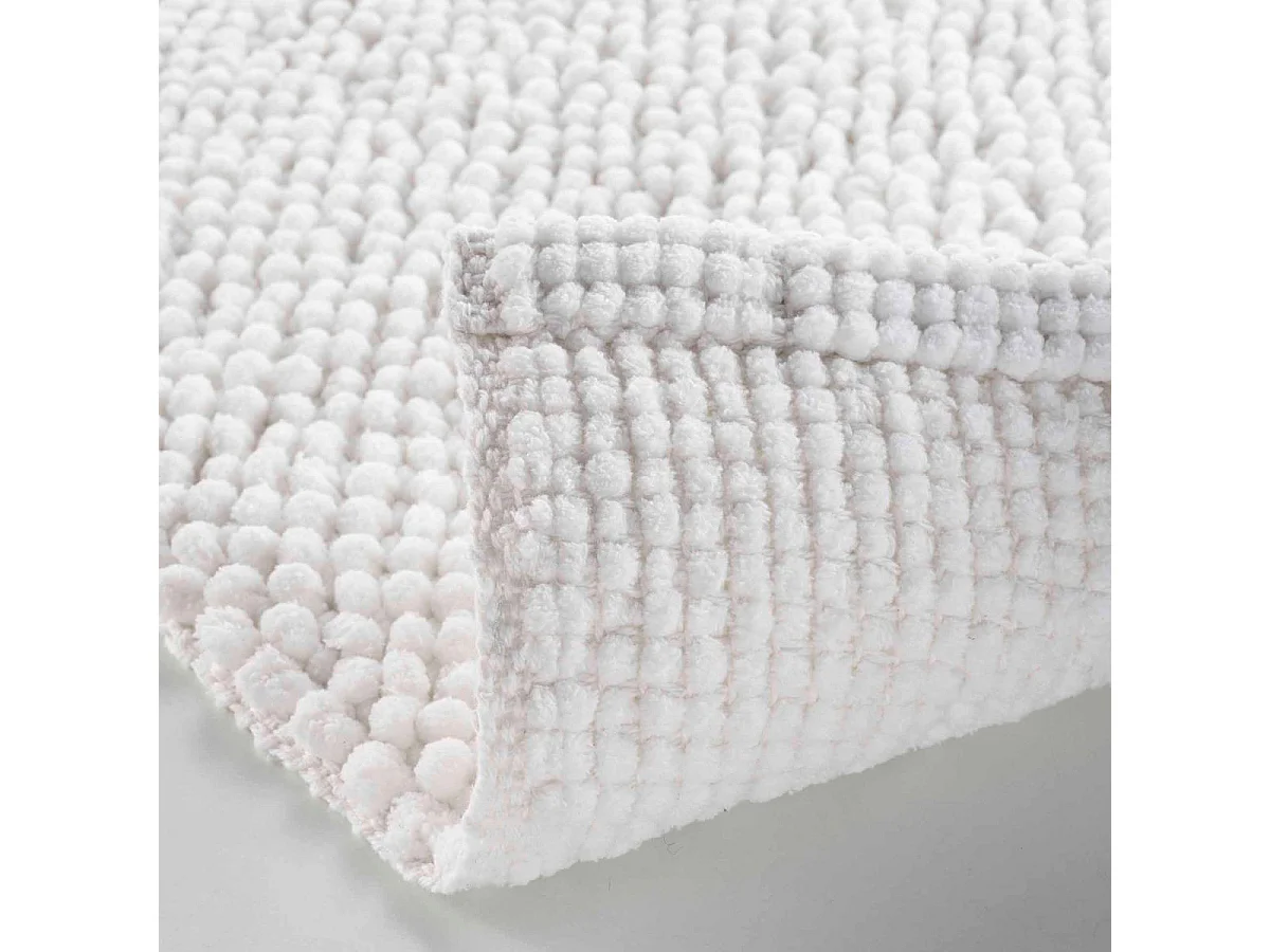 Tapis de Bain en Chenille "Yanis" 50x80cm Blanc