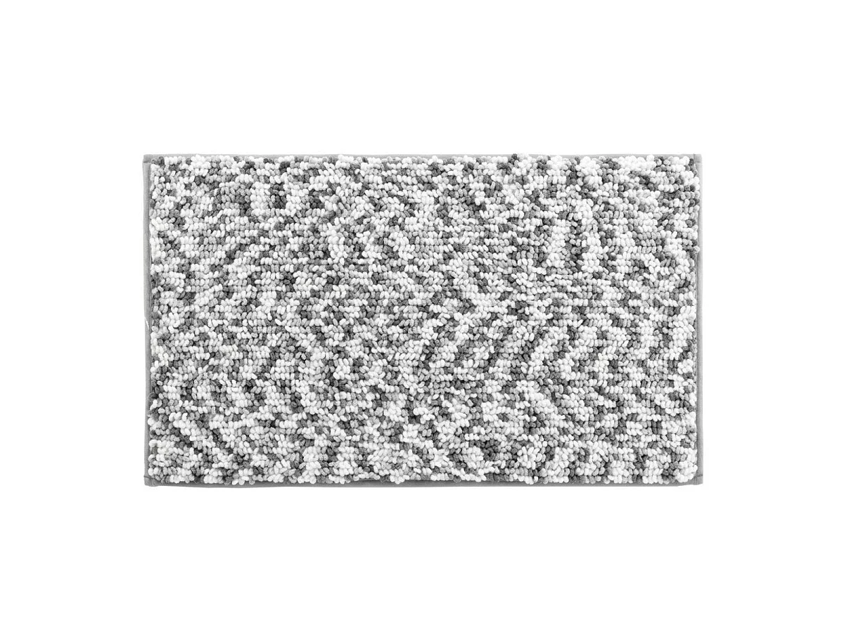 Tapis de Bain "Friza" 45x75cm Blanc & Gris