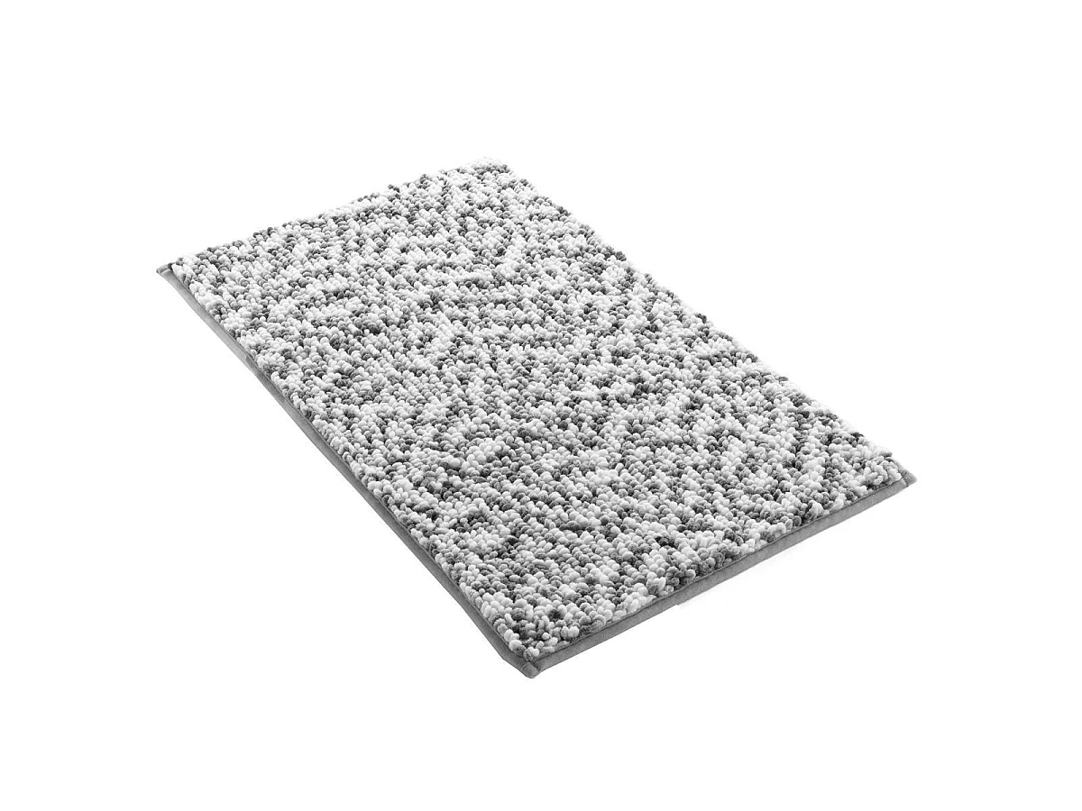 Tapis de Bain "Friza" 45x75cm Blanc & Gris