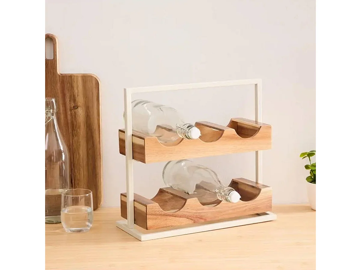 Porte-Bouteilles en Bois "Acacia" 36cm Naturel