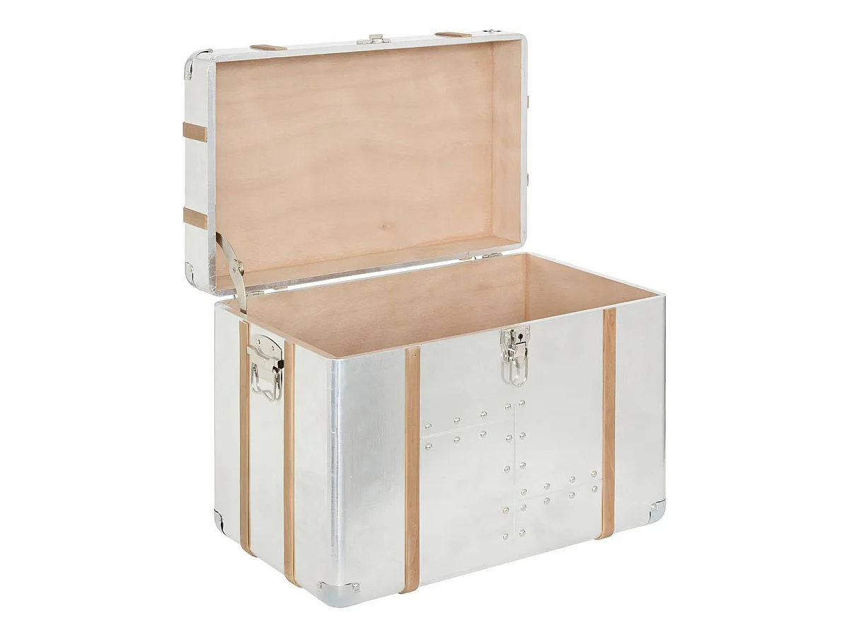 Lot de 3 Malles de Rangement "Sky" 54cm Argent