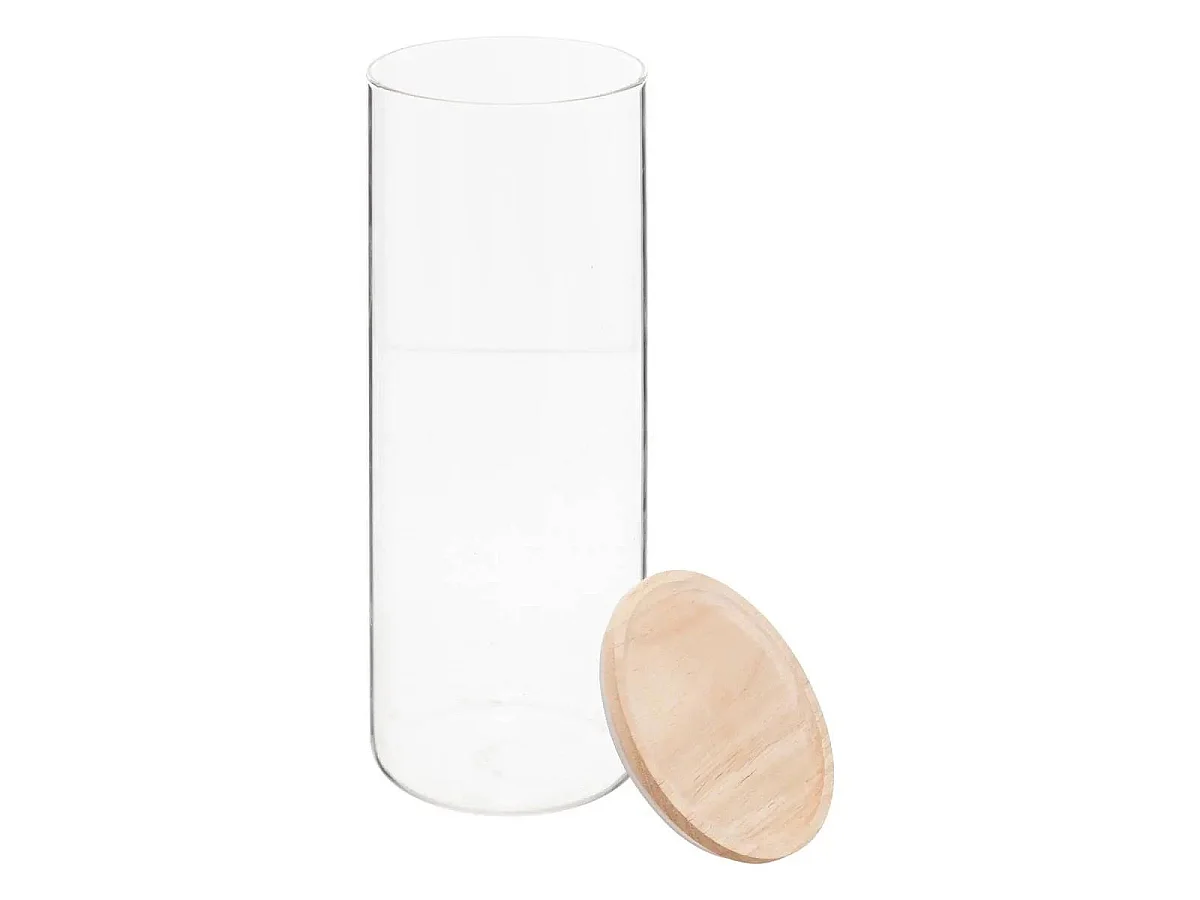 Lot de 3 Bocaux en Verre "Hermet" 2,8L Transparent & Naturel
