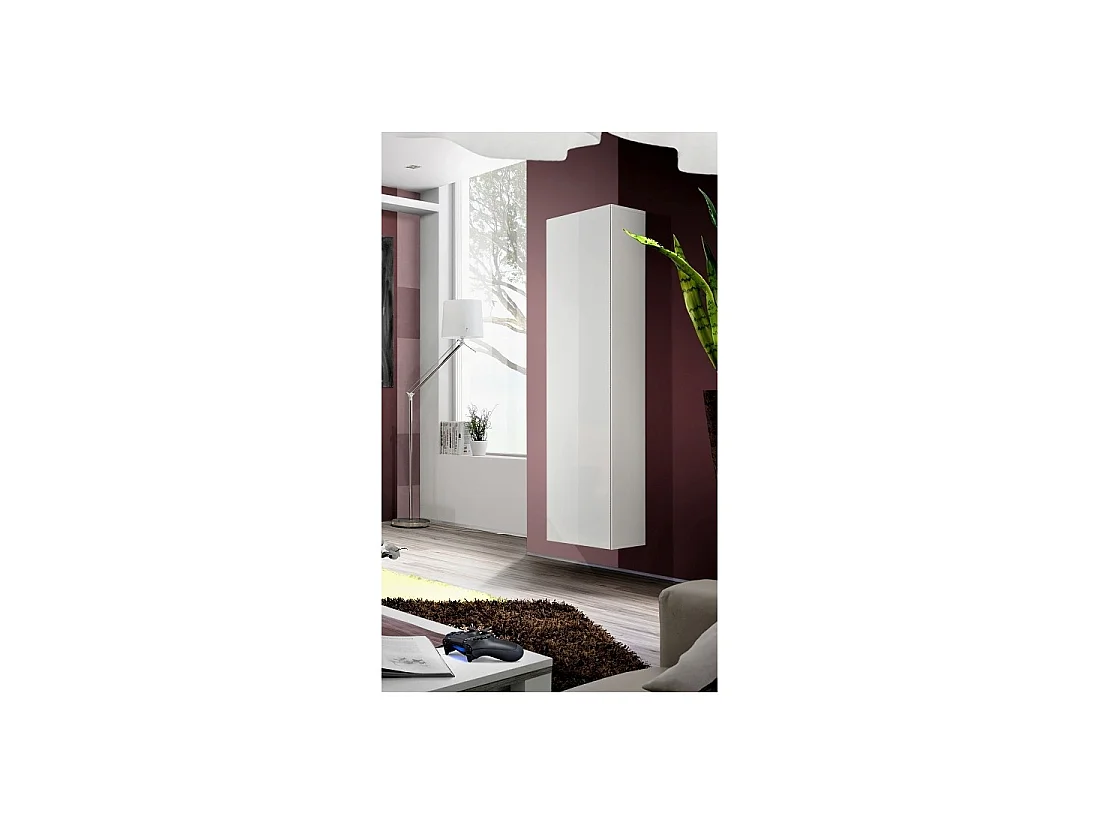 Colonne suspendue FLY blanc – 1 porte sans LED