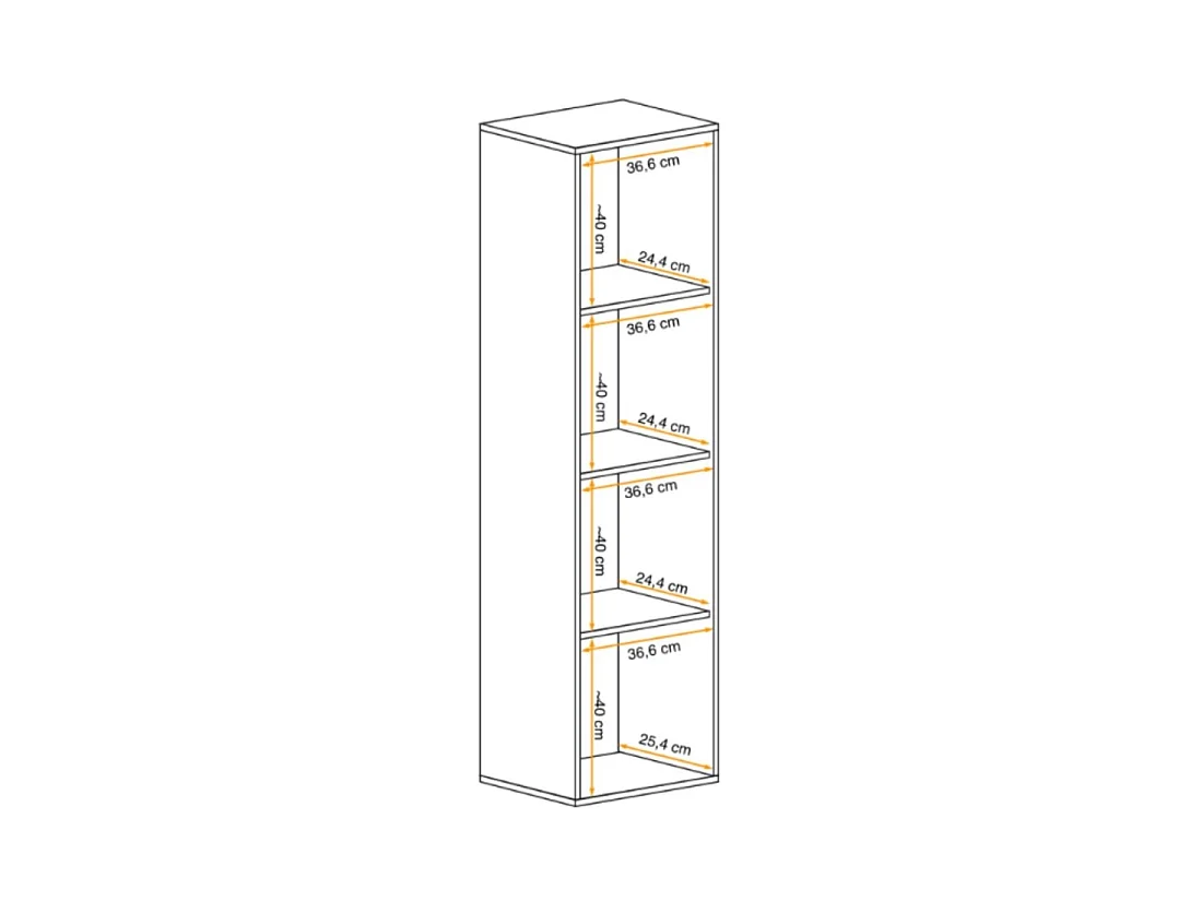 Colonne suspendue FLY blanc – 1 porte sans LED