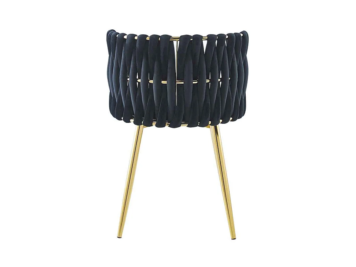 Lot de 2 Chaises en Velours "Milla" 80cm Noir