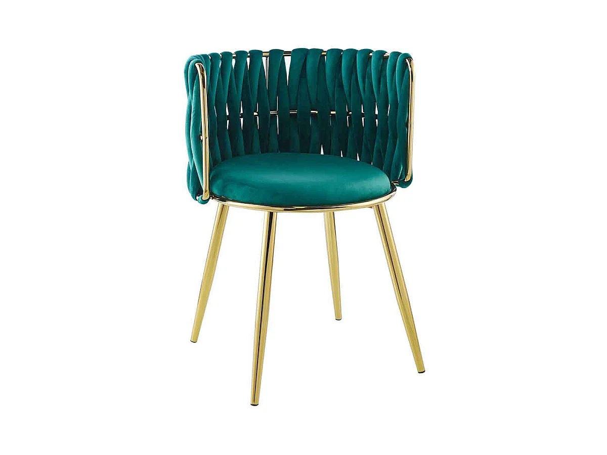 Lot de 2 Chaises en Velours "Milla" 80cm Gris