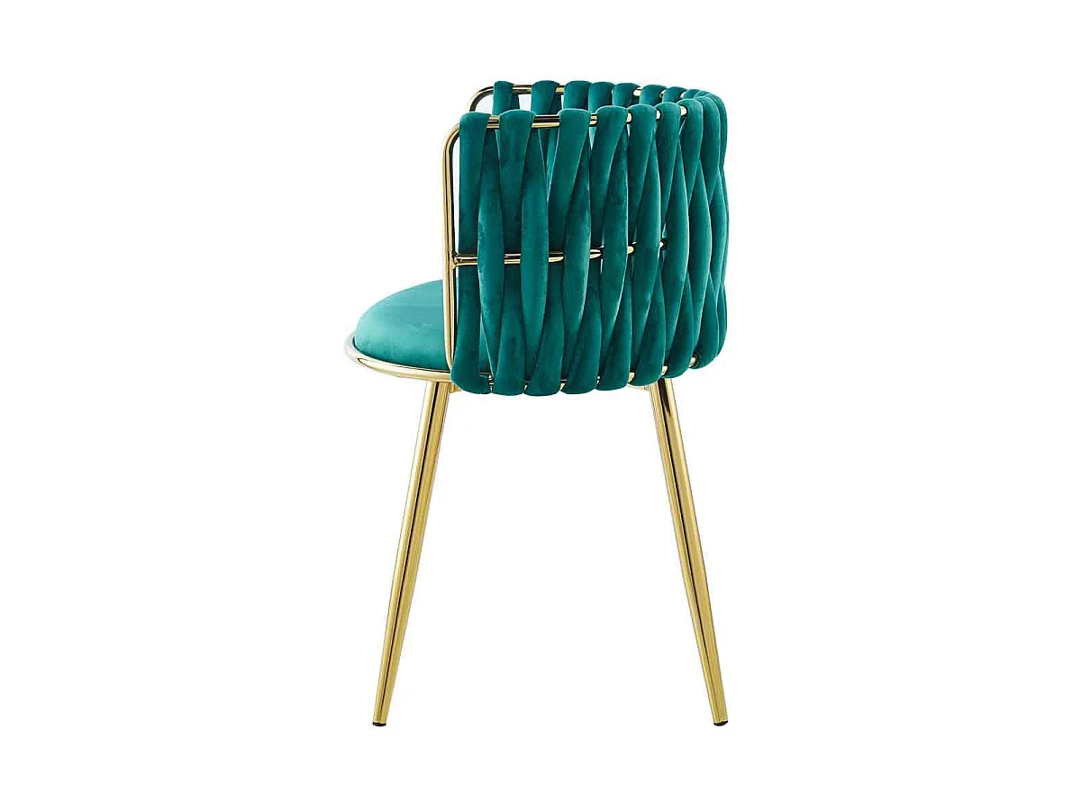 Lot de 2 Chaises en Velours "Milla" 80cm Gris