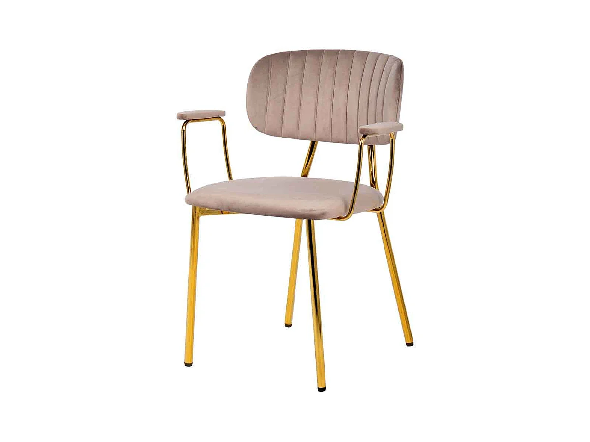 Lot de 2 Chaises Design "Kian" 80cm Taupe