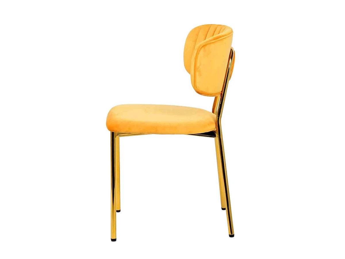 Lot de 2 Chaises en Velours "Kian" 80cm Orange