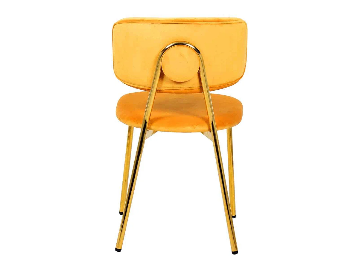 Lot de 2 Chaises en Velours "Kian" 80cm Orange