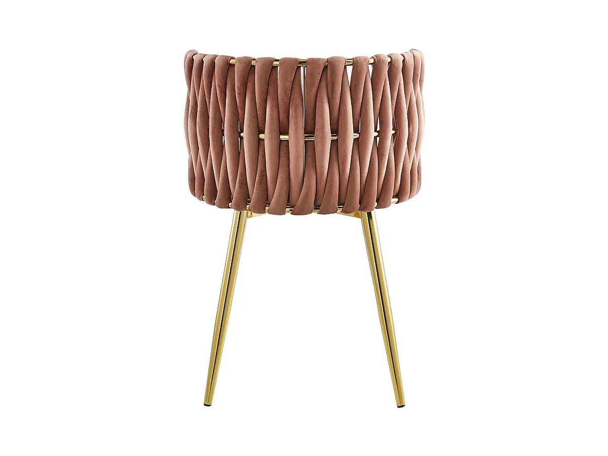 Lot de 2 Chaises en Velours "Milla" 80cm Rose