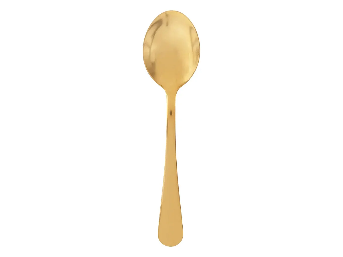 Lot de 4 Cuillères à Café en Inox "Gold" 13cm Or