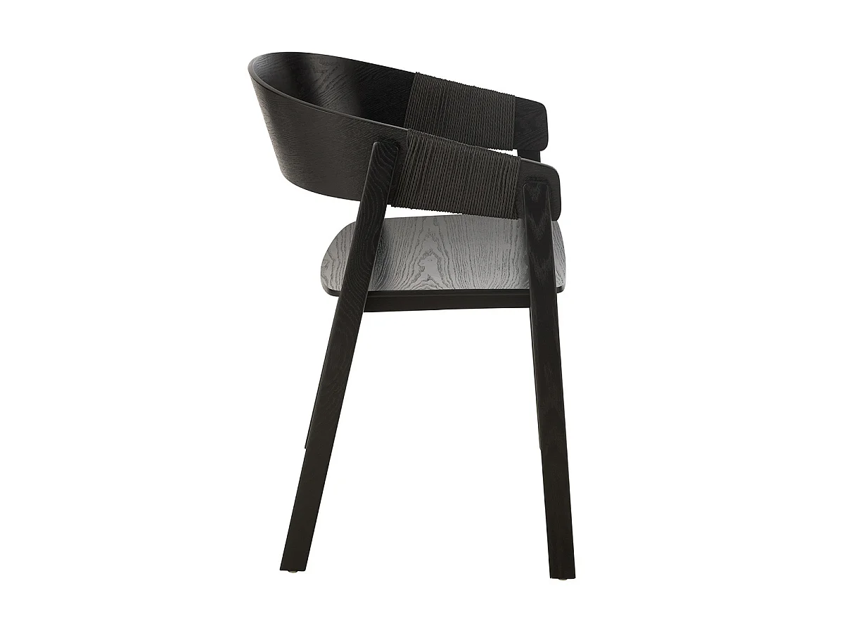 Chaise en Bois "Naga" 76cm Noir